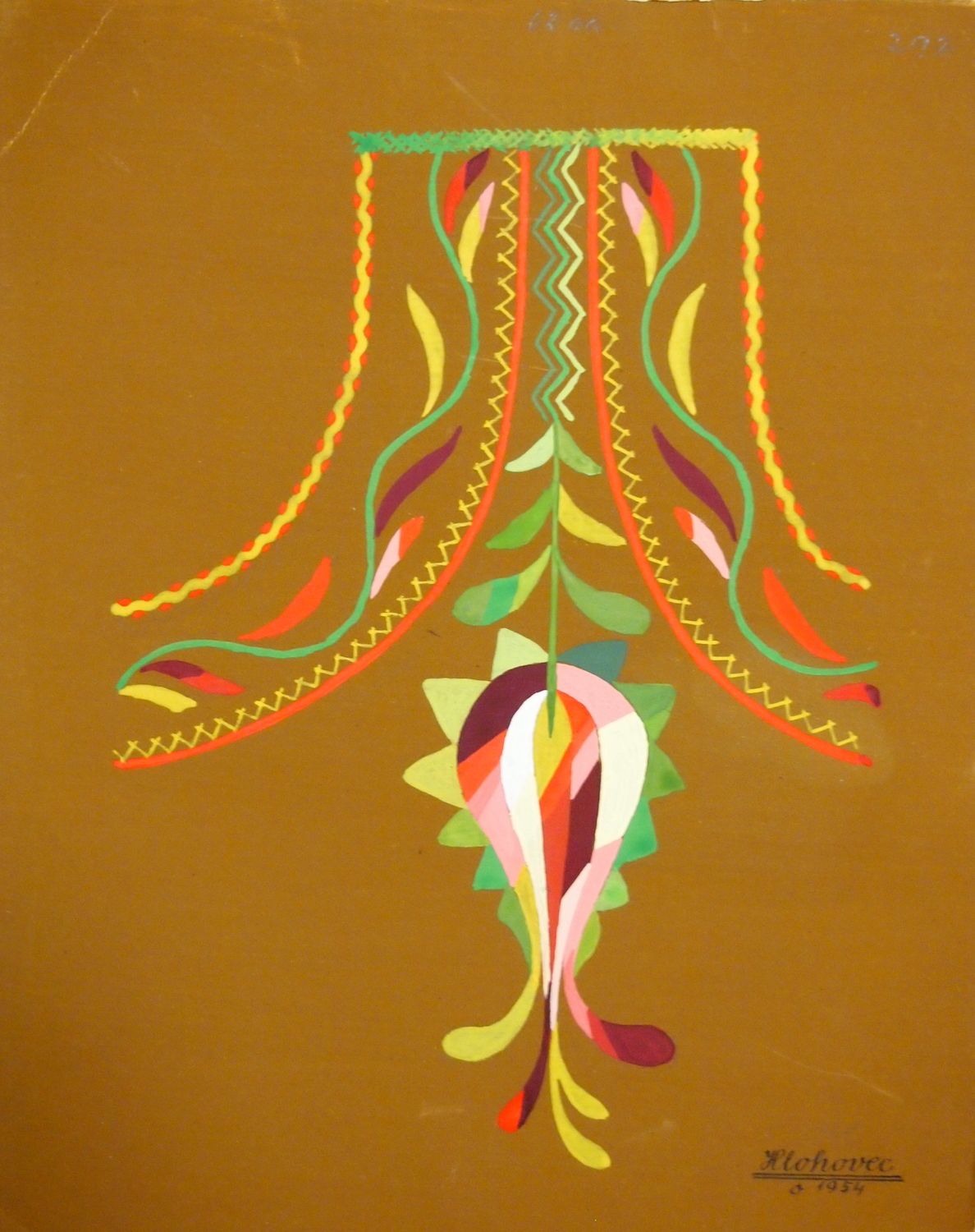 Detail výšivky na kožichu, J. Dostál, Hlohovec 30. léta. Archiv autorky.